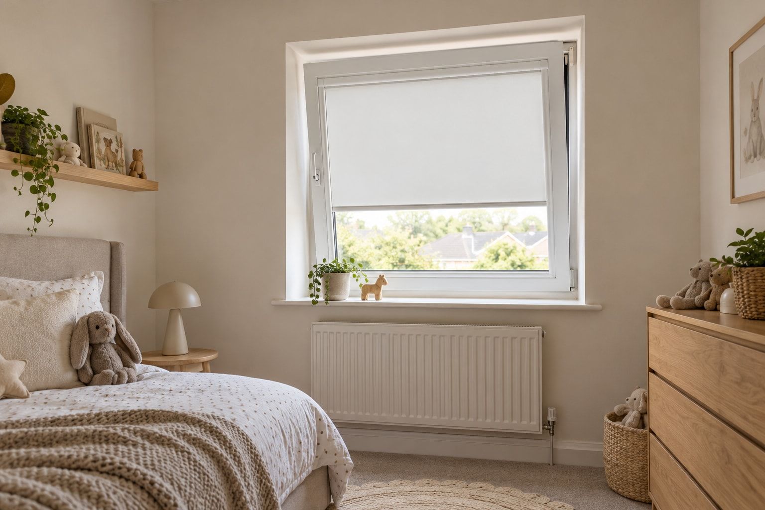 Perfect Fit blind fitted inside a uPVC window